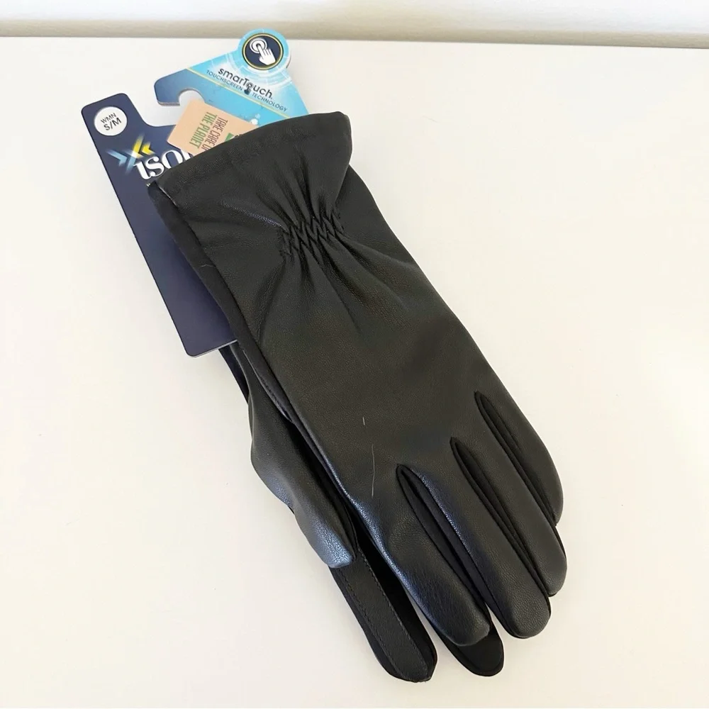 Isotoner NWT Black S/M Touchscreen Gloves - Picture 5 of 7